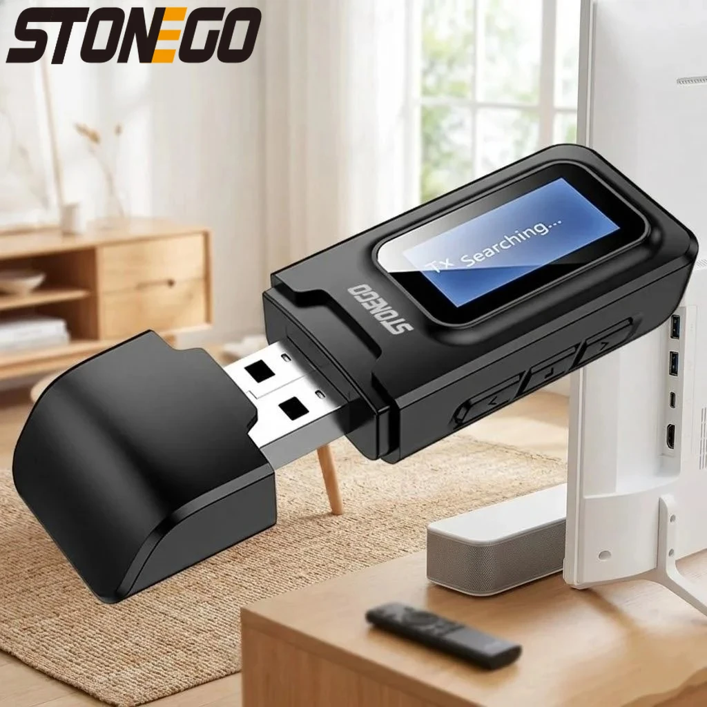 Bluetooth 50 USB Audio Adapter Transmitter Receiver for Car PC TV Wireless 35MM AUX HiFi Sound Quality