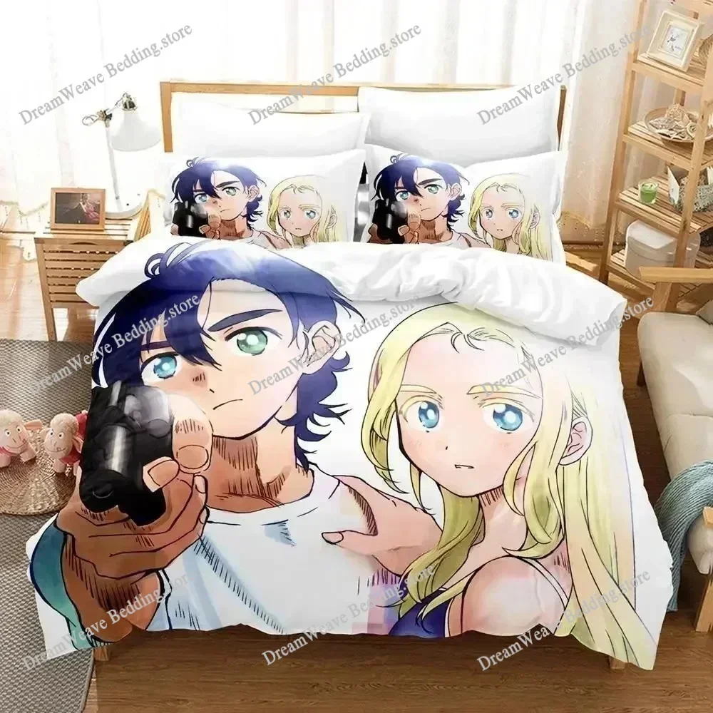 3D Print New Summer Time Rendering Bedding Set Anime Set Adult Kid Bedroom Kawaii Girls Duvet Cover Sets Home TextileextileFQH