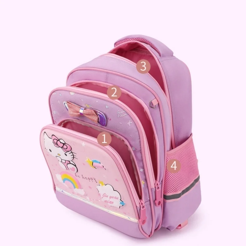 Hello Kitty Student Schoolbag 3d Hard Backpack Multi-layer Large Capacity Female Schoolbag High Quality Festival Gifts