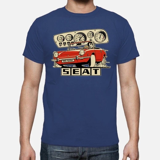 Hot Sale Vintage Classic Spain S E A T 850 Spider Sport Car T Shirt. New 100% Cotton Short Sleeve O-Neck T-shirt Casual Mens Top