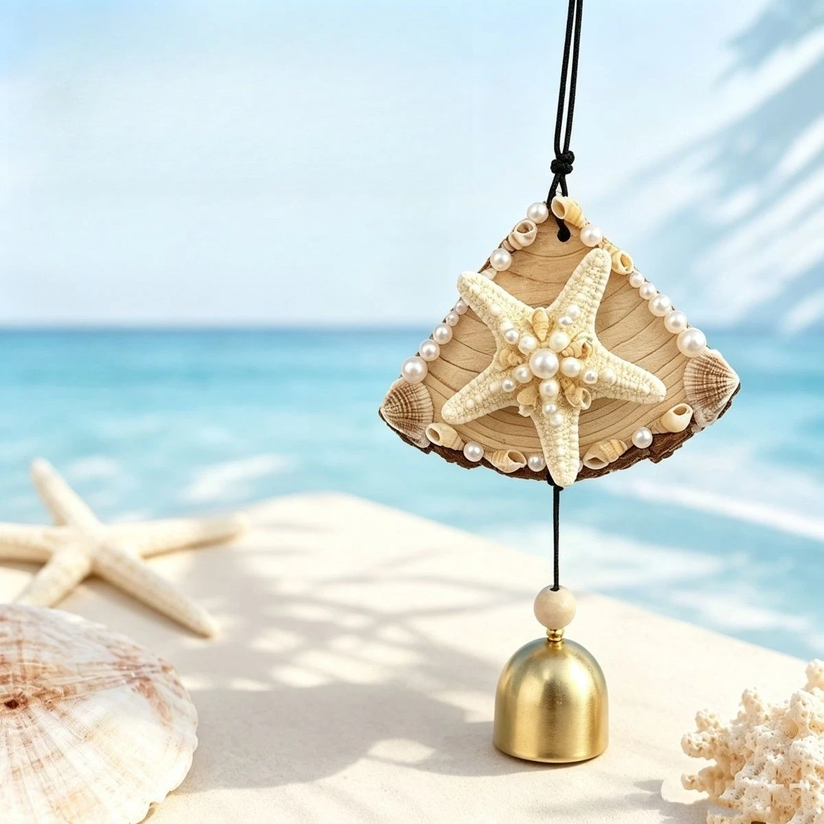 Birthday Gift For Girls Shell Conch Wind Chime Car Home Decoration Art Wind Chime Beach Souvenir Gift