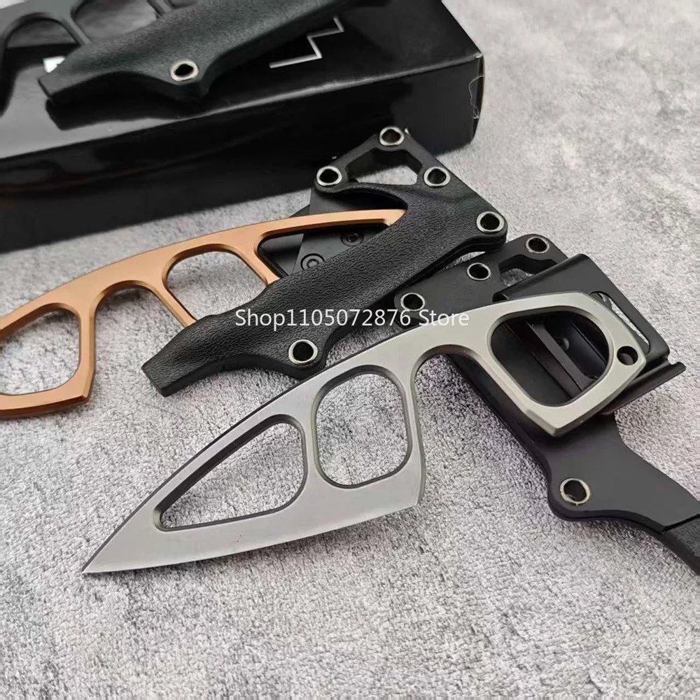 Image of 440C Stahlklinge & Griff Outdoor Mini-Messer mit feststehender Klinge für Camping und Wandern, Dschungel-Abenteuer, Taschenmesser, Multitools, EDC