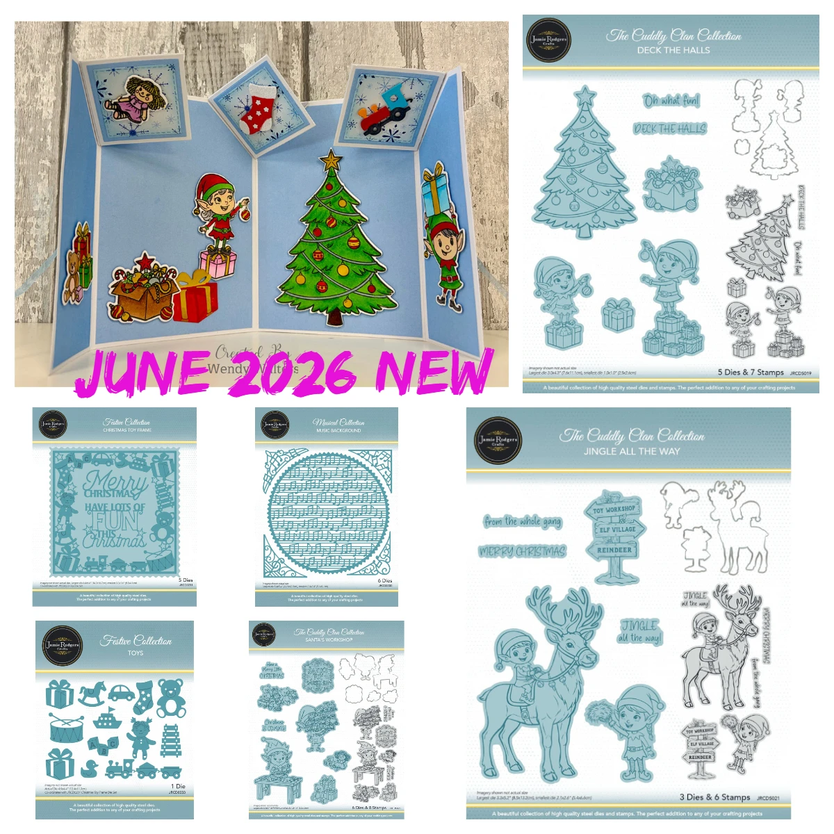 Weihnachtsspielzeug-Rahmen-Stanzformen, Prägung, Scrapbook-Papier, Grußkarten, dekorative Stempel „Santa's Workshop“, Bastelschablone