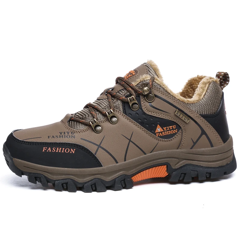 Zapatos de invierno para hombre y mujer, botas de nieve, zapatillas de deporte de algodón informales de alta calidad, tobillo grueso para exteriores, suela gruesa resistente