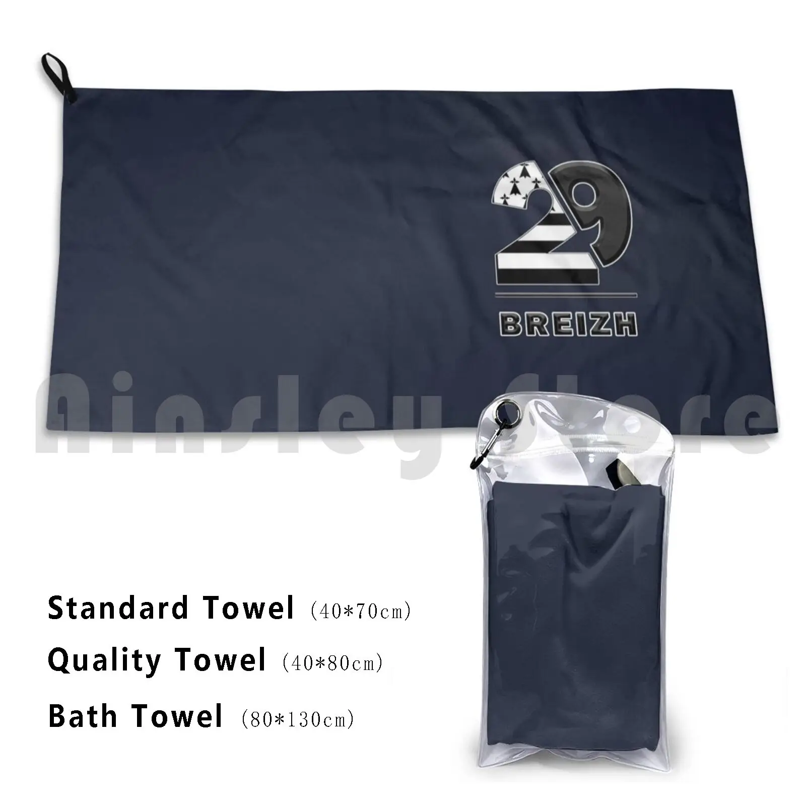 Brittany Finistere 29 Breizh Bath Towel Beach Cushion Breton Breton Breton Flag Breton Britain Finistere