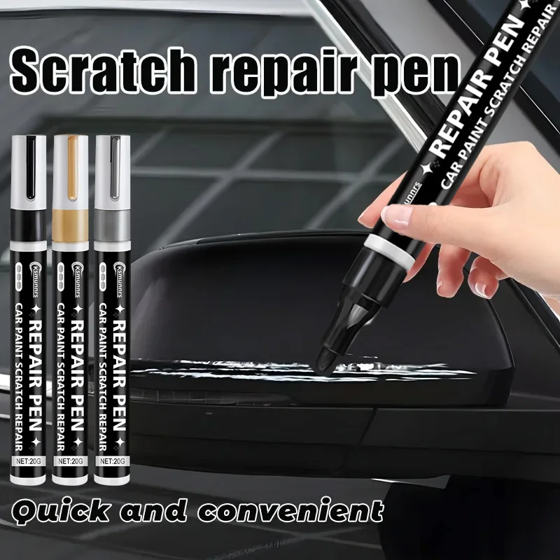 20g Car Touch Up Paint Pen, Auto Scratch Repair Fill Pen, Black White Golden Automotive Paint Remover view 3