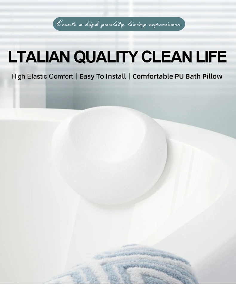 Almofada de banho luxuosa de espuma de poliuretano – Apoio de cabeça ultra macio e à prova d'água de secagem rápida para relaxamento de banheira de spa