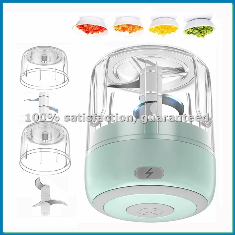 Electric Mini Food Chopper Rechargeable Small Food Processor Agitator C-A07G