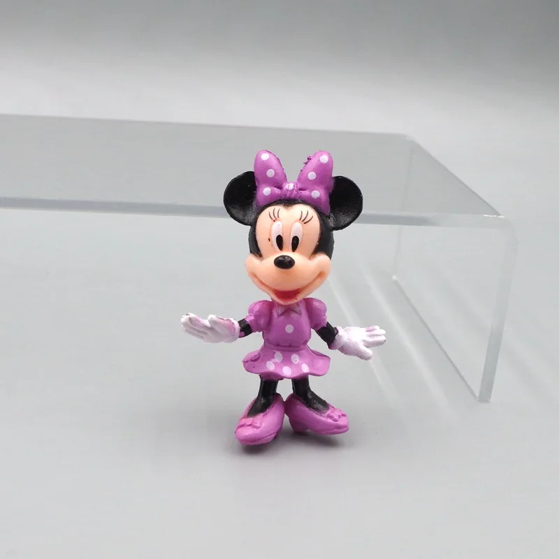 6 قطعة/المجموعة ديزني ميكي ماوس أرقام ميني بولي كلوريد الفينيل نموذج موضة أنيمي دمية كعكة الديكور هدايا عيد ميلاد الأطفال