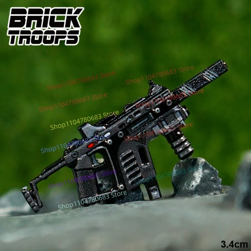 MOC اللبنات شخصية صغيرة مسدس بندقية AK ملحق التجمع نموذج عرض أنيمي ديكور لعبة هدية عيد هواية تحصيل #4
