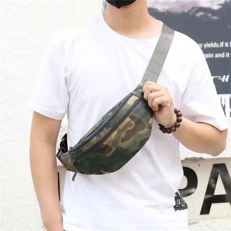 Herren Sport Casual Brust Tasche Taille Packs Camouflage Print Umhängetaschen Auf Schulter Reise Schlinge Taschen Messenger Packung Geldbörse