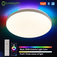 Modern Intelligent LED Ceiling Light with RGB Backlit Tuya Bluetooth APP Remote Dimming Living Room Bedroom Home Lighting