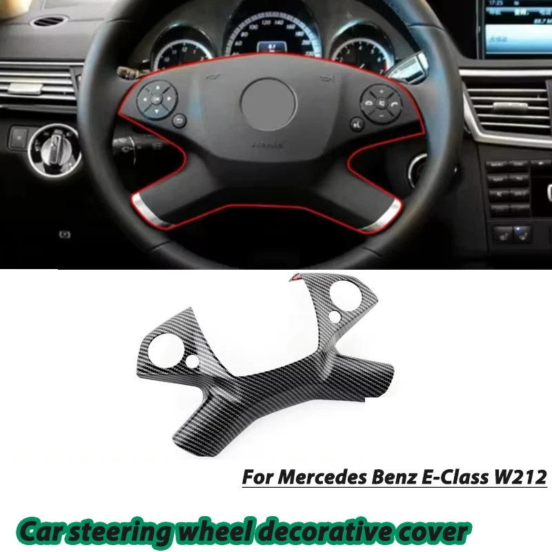 For Mercedes Benz E-Class W212 E 300 260 200 2009-2013 ABS steering wheel decorative cover protective patch car accessories