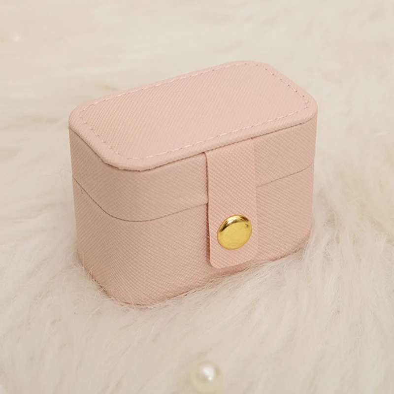 PU Leather Portable Jewelry Box Desktop Travel Case Earrings Stud Earrings Jewelry Accessories Packaging Display Storage Holder