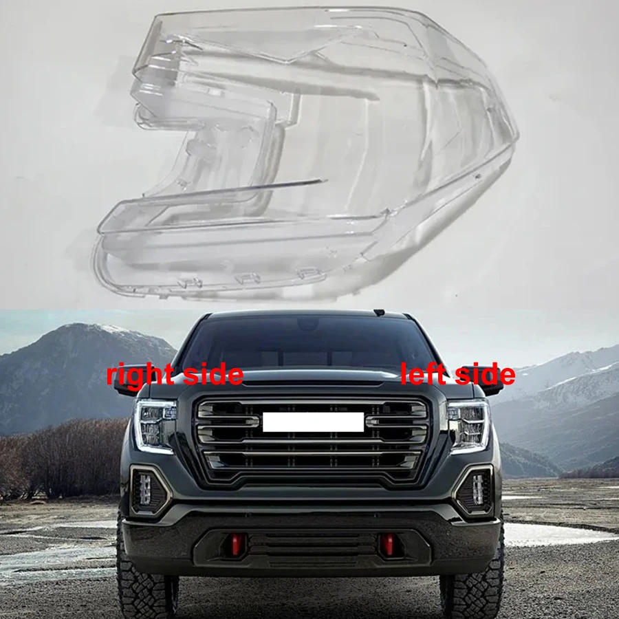 

Автомобильные аксессуары для GMC Sierra 2019 2020 2021, крышка объектива фары, корпус фары, абажур, прозрачная затеняющая маска из оргстекла