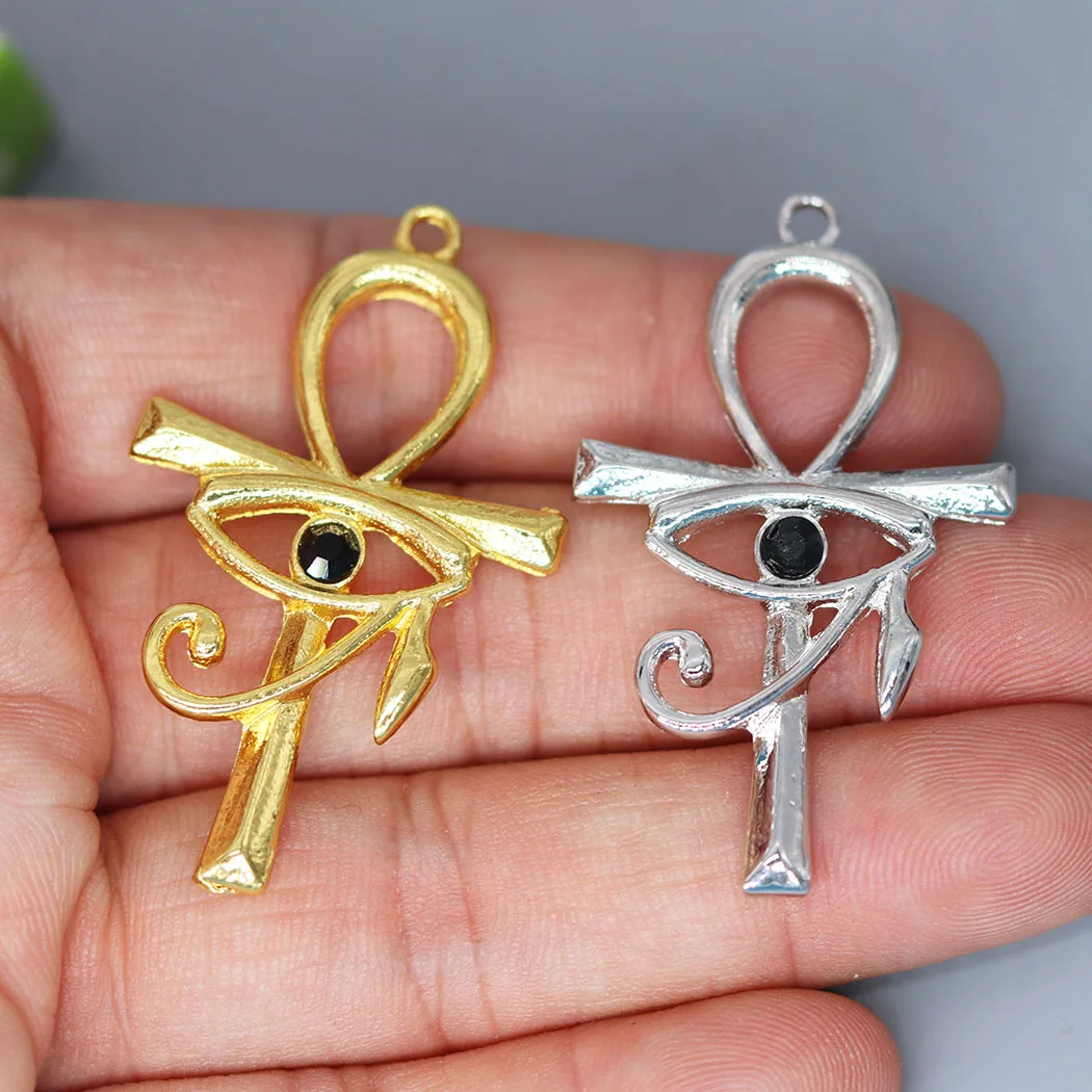 5pcs/lot Eye Of Horus Ankh Charm for Jewelry Making fit Charm Bracelet Necklace Pendant DIY Crafts Supplier