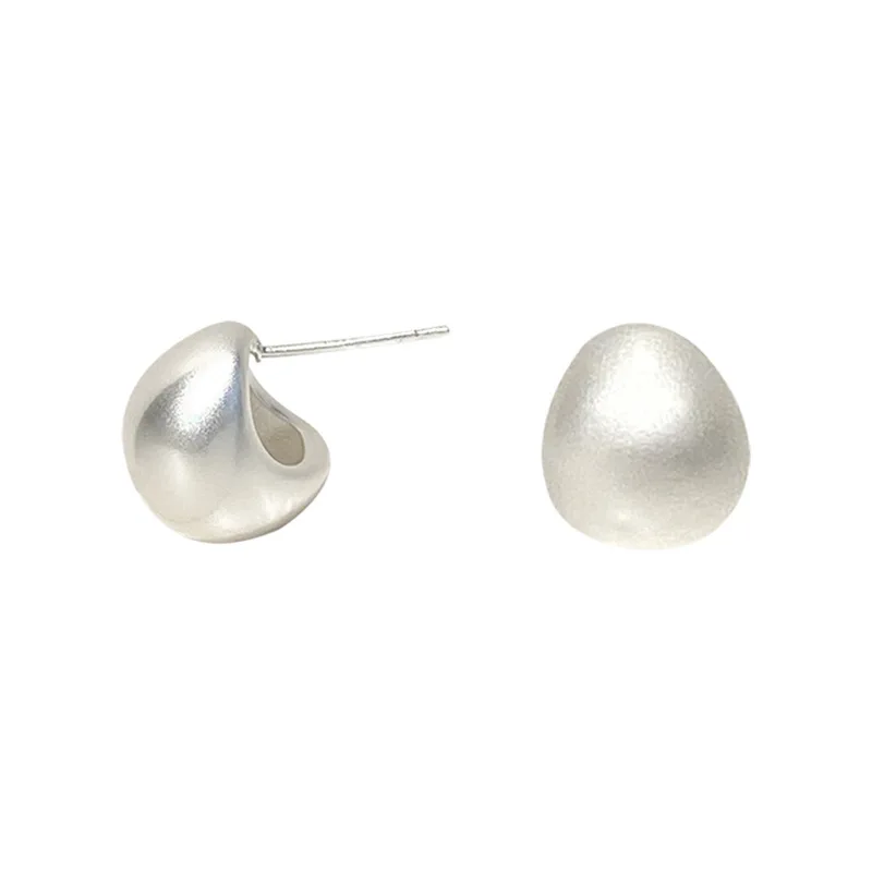 Vintage Thick Teardrop Metal Earrings for Women Glossy Shiny Waterdrop Earrings Fashion Statement Jewelry Party Gift image 6