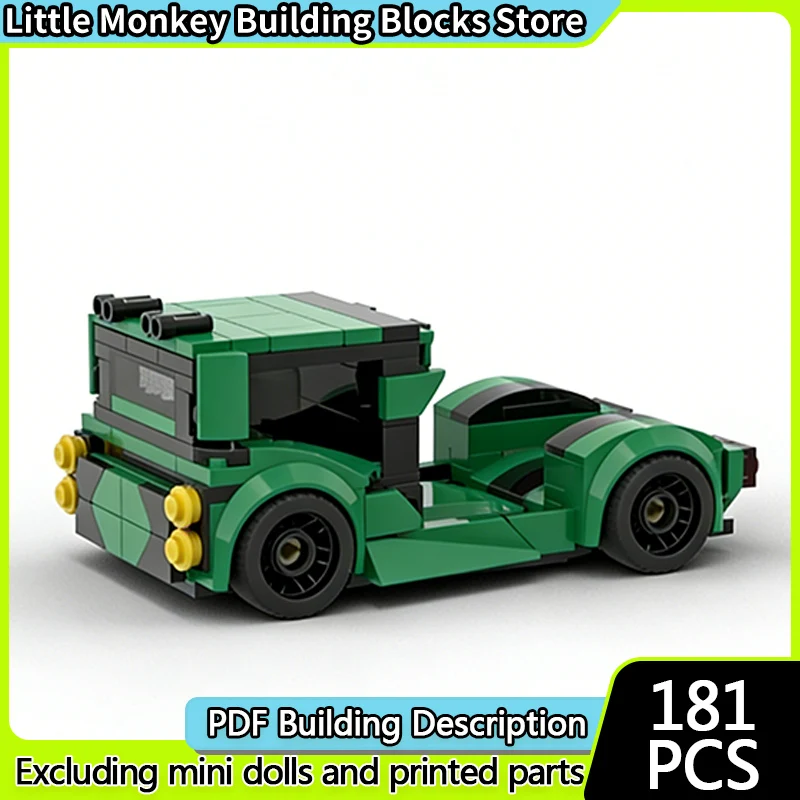 Geschwindigkeit Racing Auto Modell MOC Bausteine Klassische Transport Lkw Modulare Technologie Kinder Urlaub Geschenke Montieren Spielzeug Anzug