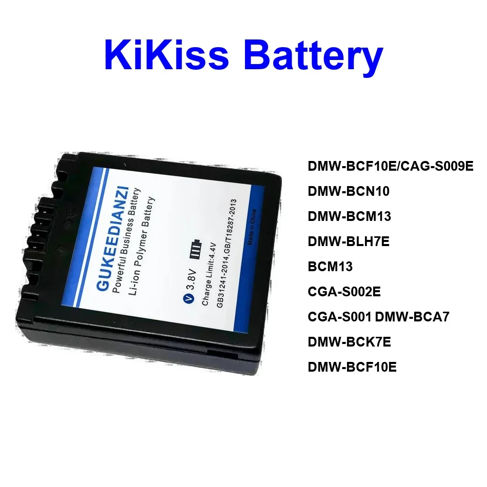 

BCM13 Dmw-BCF10E/CAG-S009E Dmw-BLH7E Battery For Panasonic Lumix DC-TS7 Dmc Dmc-3D1 Dmc-Fx1eg Dmc-FZ1 Dmc-GF7 Dmc-GM5 Dmc-LF1