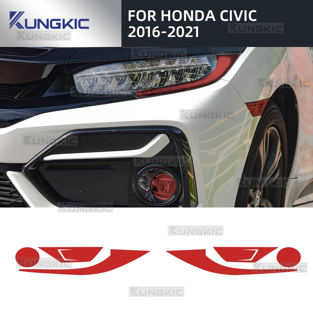 For Honda Civic 2016 2017 2018 2019 2020 2021 TPU Paint Protection Film Turn Signal Lights Day Tail Light Film Sticker Color view 2