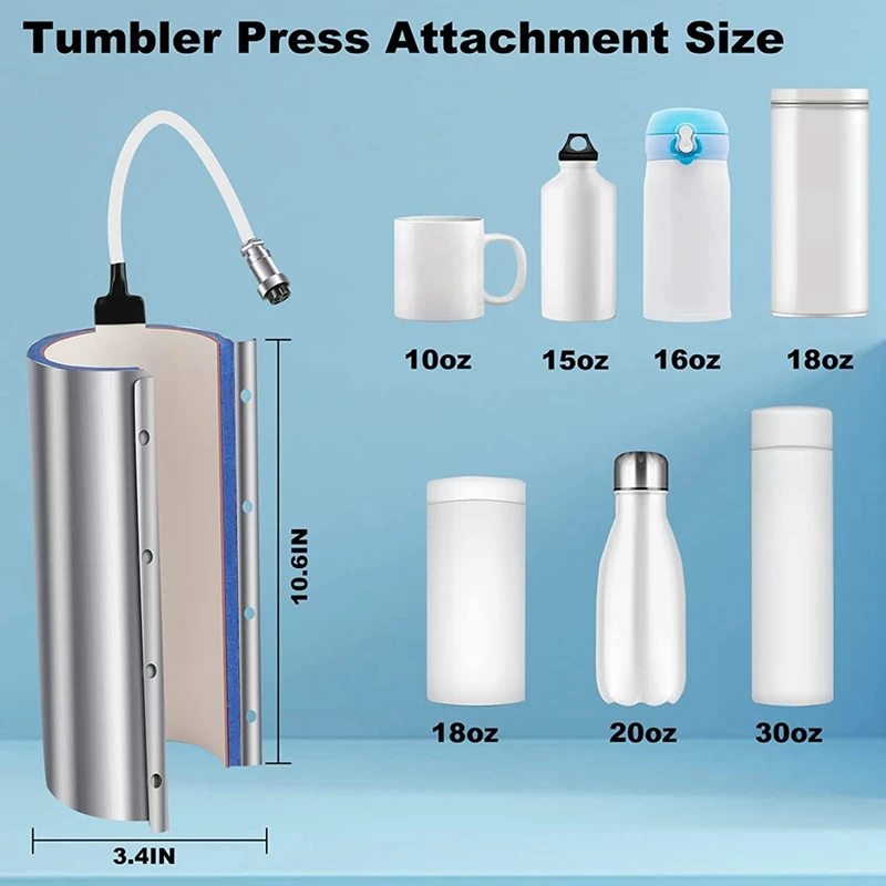 30Oz 110V,Glass Mug Sublimation Heating Transfer Machine for K-Type Thermocouple, for 11Oz 15Oz 20Oz 30Oz ,Female Plug-A51M
