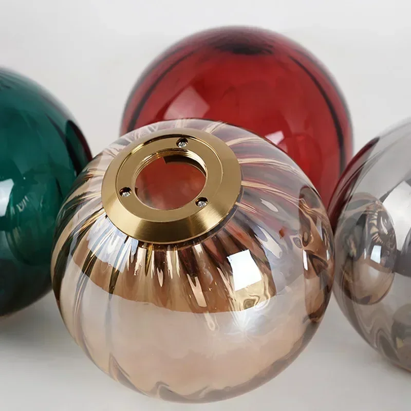 Lampe LED Suspendue en Forme de Boule de Verre au Design Nordique Moderne, Luminaire Décoratif d\'Nik, Idéal pour une Chambre à Coucher, une Salle à