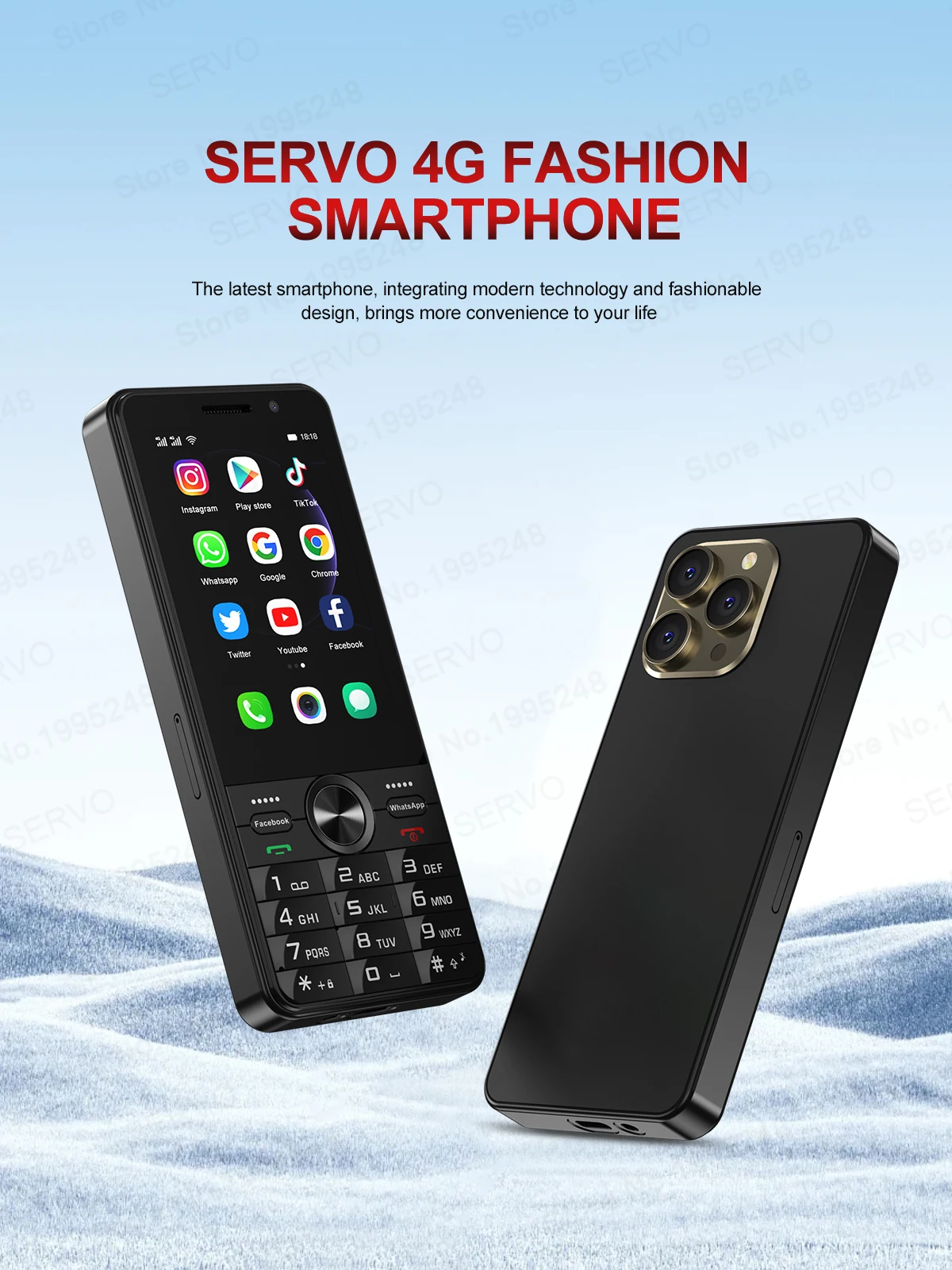 SERVO F24 PRO 4G Android Smart Phone 3.5" HD Screen MTK6737 2GB+16GB WIFI GPS Dual Camera Play Store Mobile Phone 2500mAh TYPE-C