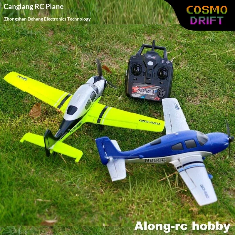 520mm Wingspan Cirrus SR22 RC Airplane, Brushless 4CH Fixed-Wing Glider with LED Lights, RTF Remote Control Aircraft Toy