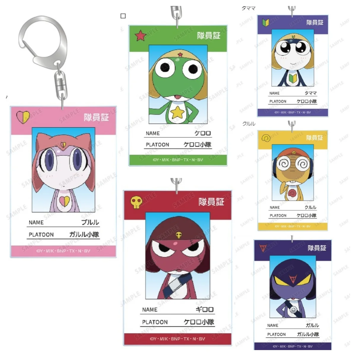 Keroro Anime Keychain Acrylic Figure Key Chain Cartoon Character Pendant Keyring Accessories Jewelry Gifts Factory Outlet Store
