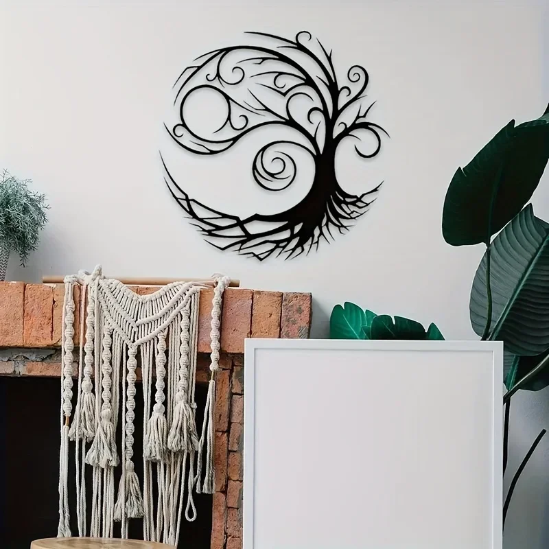 HelloYoung Stunning Tree Of Life Metal Wall Art for Modern Home Decor, Adds Artistic Flair And Natural Elegance To Any Room