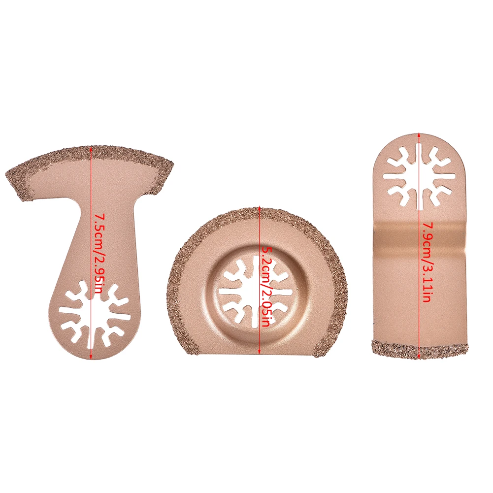 Carbide Oscillating Saw Blades Multi Tool Set Segmento Multifunções Ferramenta Lâmina