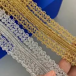 1 Yards 4.2cm Gold Lace Trim Ribbon Ethnic Clothing Thread Embroidery Sequin Fabric national wind jacquard webbing Accessories