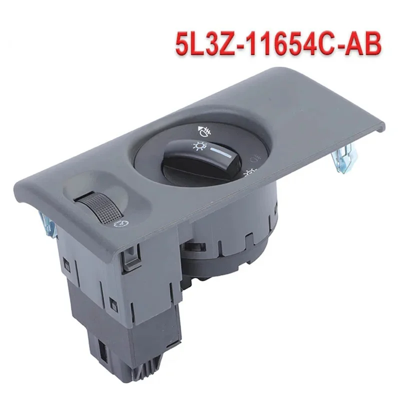 

1 Piece Turn Signal Light Switch 5L3Z-11654C-AB 5L3Z11654CB Headlight Switch Gray Plastic For Ford F150 Dash Headlight Switch