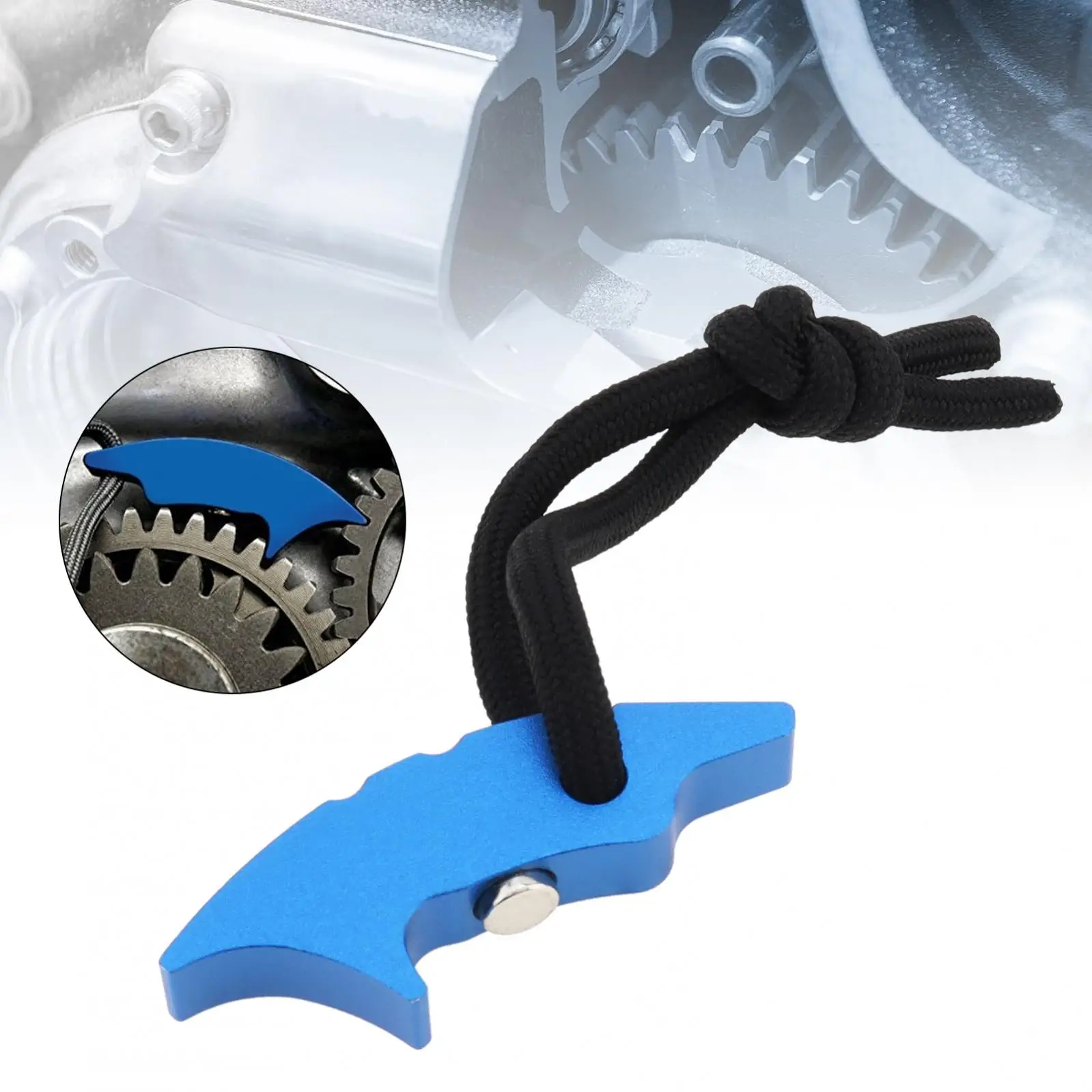 알루미늄 합금 기어 재머 도구, 오토바이 설상차 ATV UTV 더트 바이크 블루 기어 재밍 잠금 도구, 08-0427