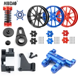MIBIDAO Servo Mount/Front Rear Wheel Hub Supports/Spring Shock Absorbers/Wheel Hub for 1/4 PROMOTO-MX MOTORCYCLE RC Car Parts