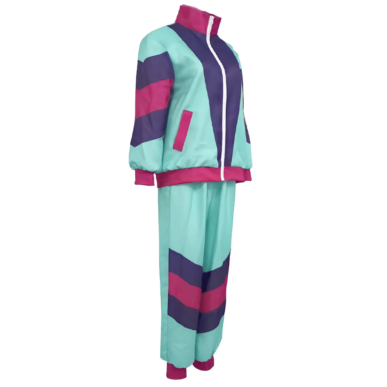 مجموعة ملابس رياضية ريترو للهالوين 70/80's ديسكو ستيج حفلة مكونة من قطعتين