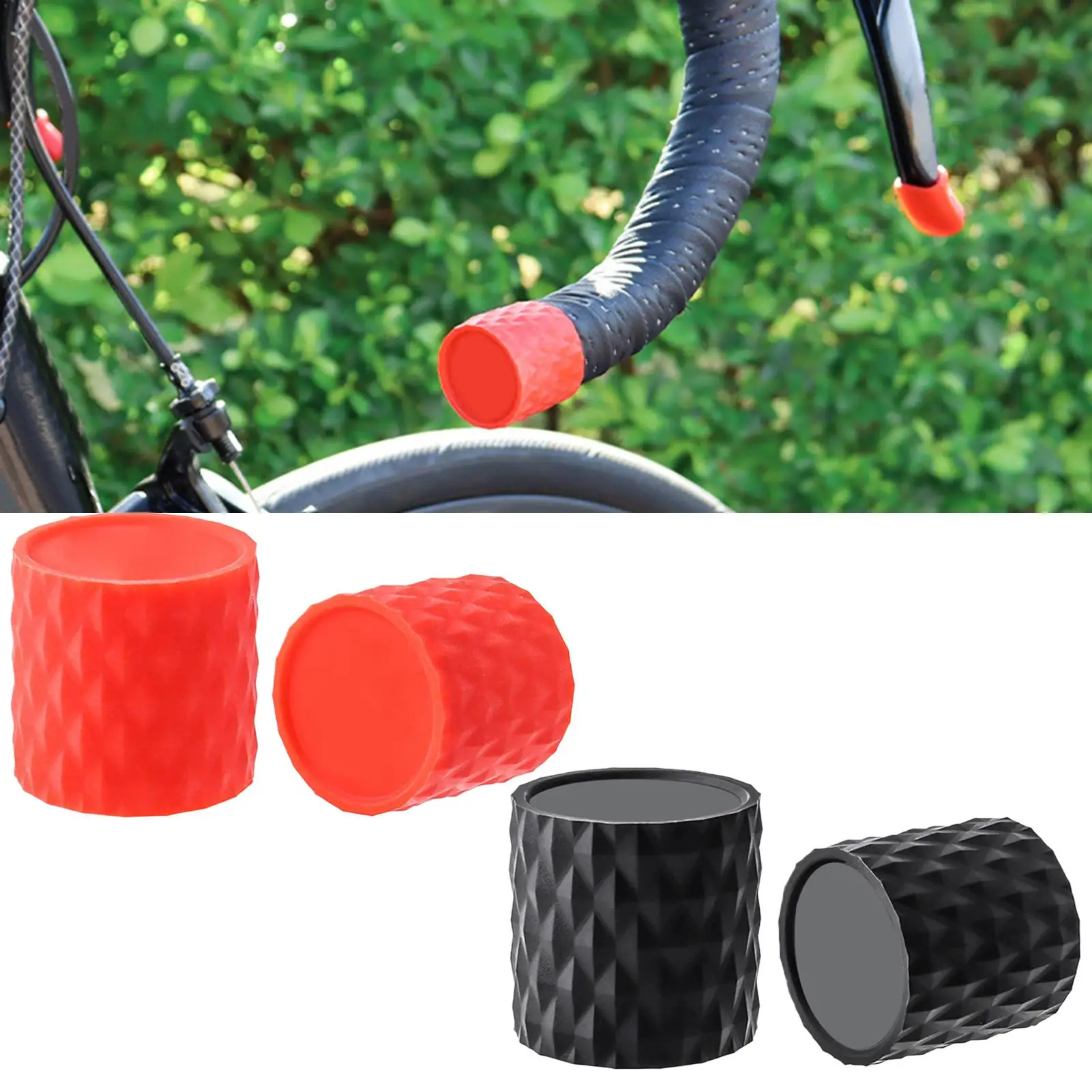 

1 pair Road Bike Handlebar End Cover Silicone Anti-scratch Handle Lever Sleeve Protector Cycling Bike Accessories