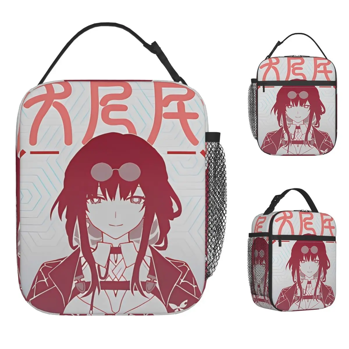 게임 스타 레일스 런치 백 귀여운 도시락 가방 피크닉 휴대용 단열 런치 백 어린이용 옥스포드 디자이너 쿨러 백