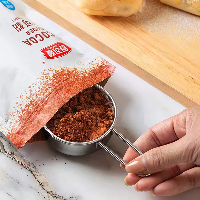 Stainless Steel Flour Sieve Fine Mesh Strainer Baking Flour Sifter With Handle Handheld Coffee Powder Mesh Sieve Baking Tools