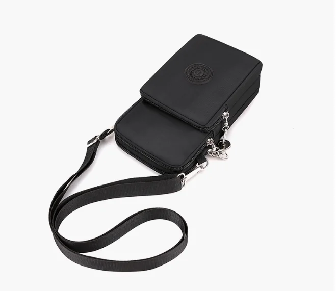 Women's Cross-Body Oxford Fabric Mobile Phone Bag - Vertical Style Mini Money Bag for Compact Devices view 5