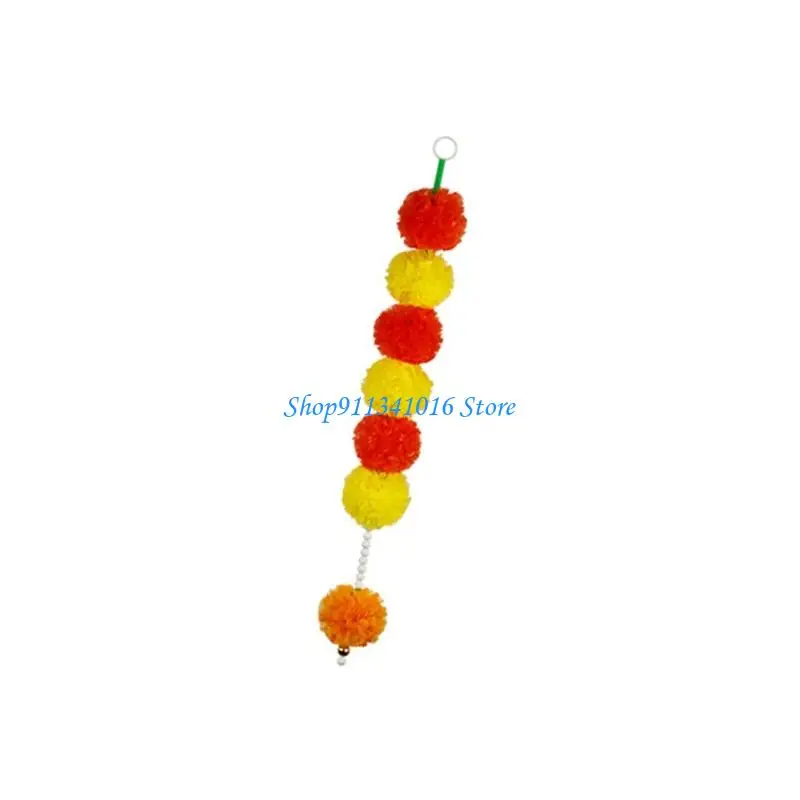  Marigold Hanging Ornament Artificial Marigold Garlands for Decorations Indian/American Wedding Mantles Party Decoration