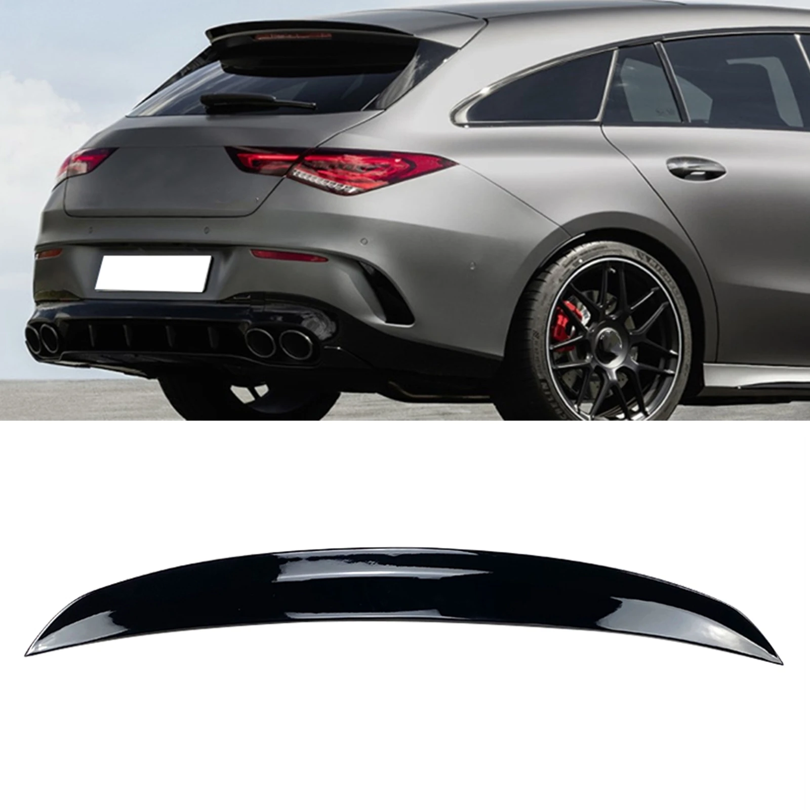 

For Mercedes Benz CLA Class X118 CLA200 CLA260 CLA35 CLA45 AMG 2019-2022 Hatchback Rear Roof Spoiler Wing Trunk Lid Splitter Lip