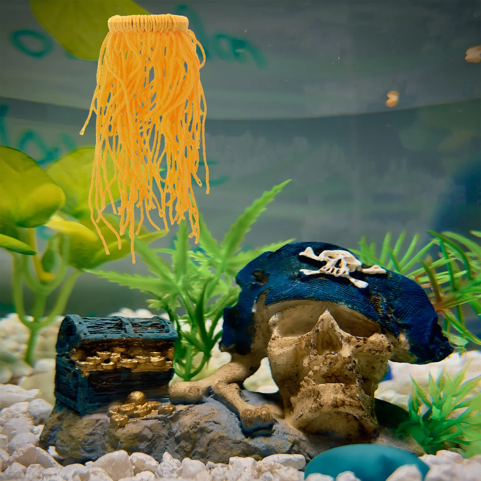 

4Pcs Fish Spawning Mop Floating Aquatic Plant Mimic Seagrass Breeding Mop for Fish Tank Egg Laying Egg Collector Hideout