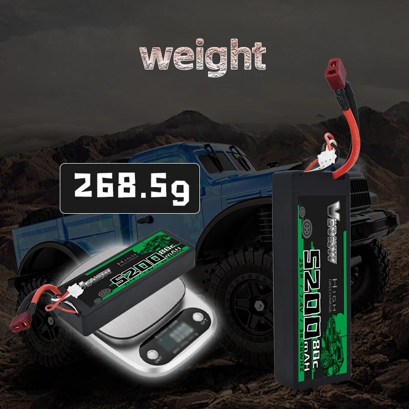 Batería Lipo 2S VSVAW 7,4V con enchufe T para vehículos RC - imagen 2
