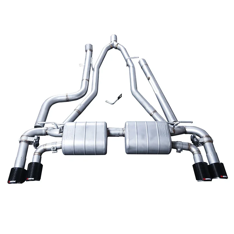 Wholesale Customized For Bmw 5 Series G30 B58 540I 3.0T Stainless Steel Catback Exhaust System With Four Carbon Fiber Tips