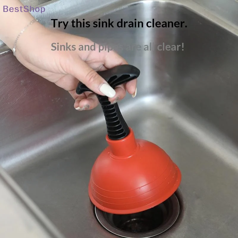 

♥ Очиститель плунжера для слива раковины | Красно-черное резиновое средство для удаления засора для унитаза/раковины (мощный инструмент для очистки всасывания)
