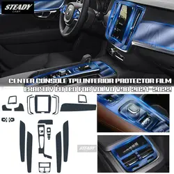 For Volvo V90 2020-2022 2023 Car Interior Center Console Transparent TPU Protective Film Anti-scratch Repair Accessories Refit
