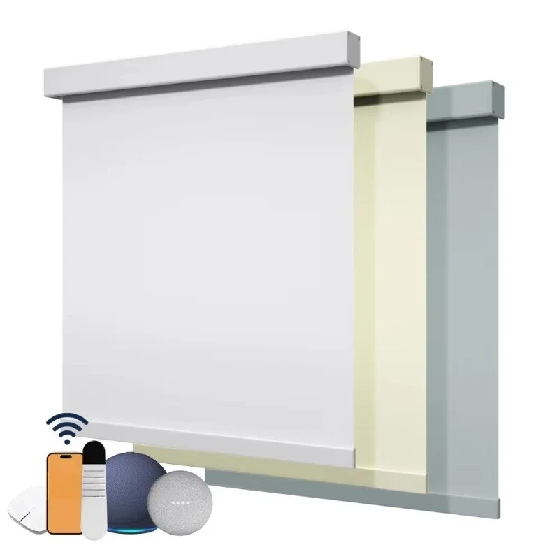 

High-quality wireless electric automatic smart curtains, blackout roller blinds, modern simple built-in home furnishings