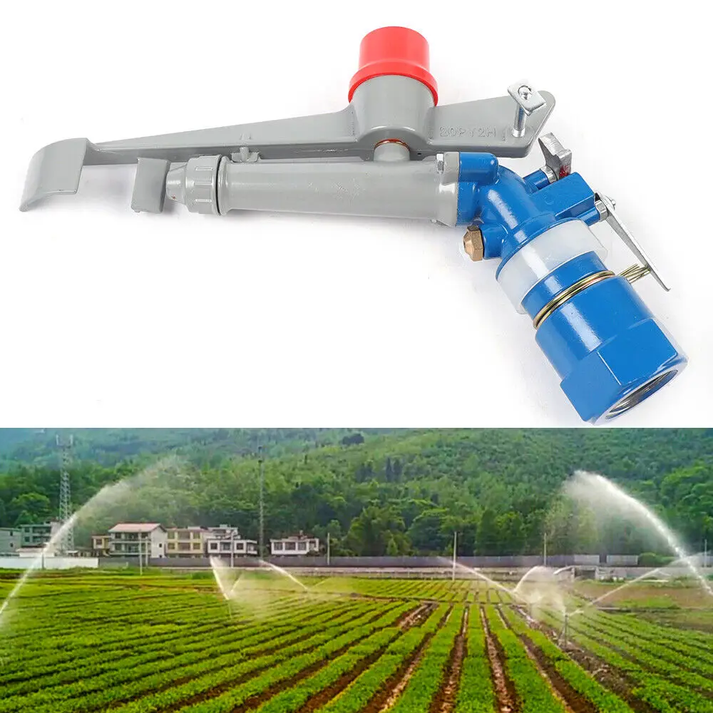 

1" Heavy Duty Zinc Alloy Sprinkler - 360° Adjustable Irrigation for 4500 sq ft Lawns, Farms & Golf Courses