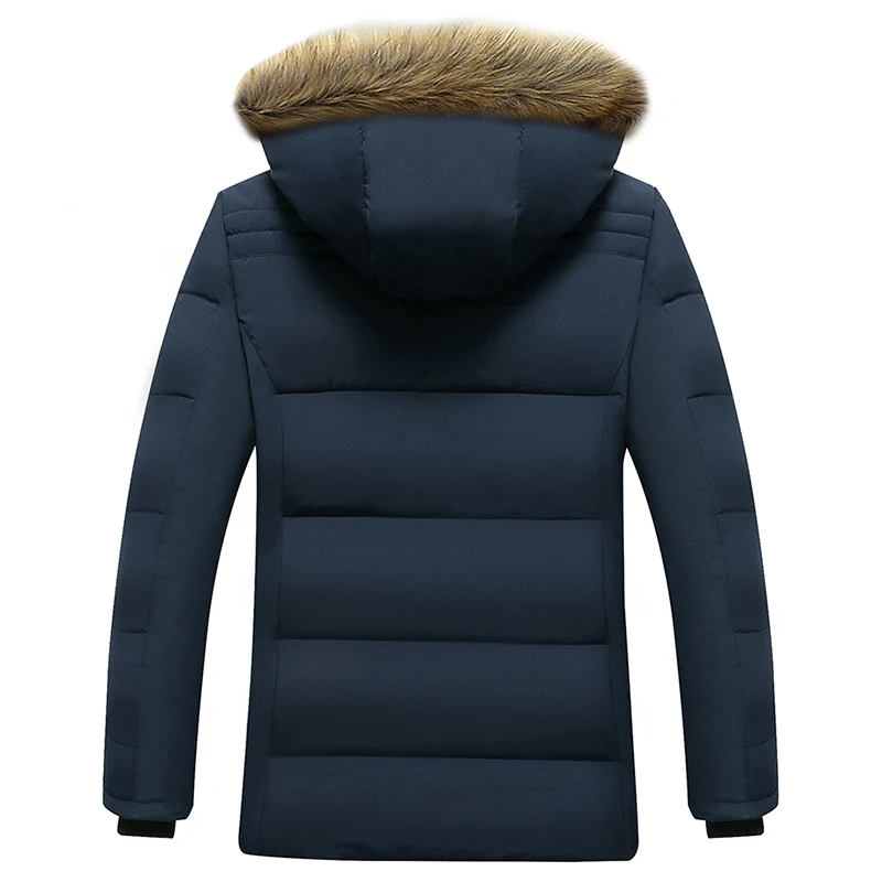 Men Parka Winter New Windproof Fleece Warm Thick Jacket Coat Men Fashion Hooded Fur Collar Jacket Classic Casual Parka Men
